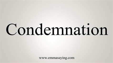 condemnation deutsch|how to say condemnation.